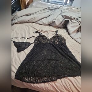 Elegant Black Lace Lingerie Set